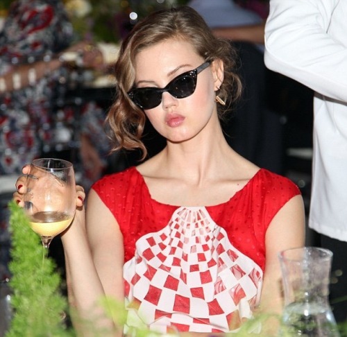 pradiism:  Lindsey Wixson at Fendi’s 90th anniversary dinner, Rome 