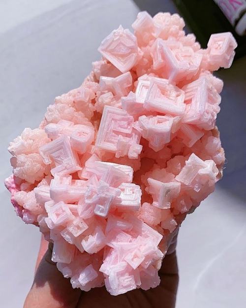 Beautiful Pink Color With Perfect Crystallization Pink Halite From California.