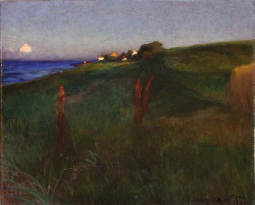 Gleam of Sunlight  -   Arne Kavli , 1900Norwegian, 1878-1970 Oil on canvas, 51 x 62 cm