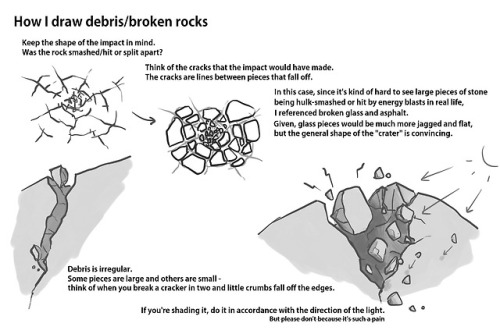 cupcakeshakesnake: Some people asked me to do a tutorial on drawing rocks, and since I found myself 