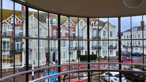 Looking out from the De La Warr Pavilion, Bexhill