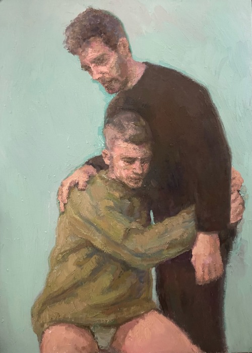 Porn photo ydrorh:Two Men, 2022, Oil on canvas, 120x80