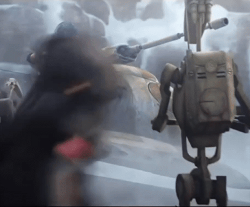 Reason #999 Why I Love Echo: My Man Can Bring Down A Sentry Droid By Drilling Into It, His Prosthetic