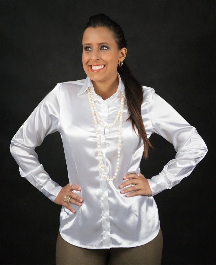 blousefan — basic white satin shirt