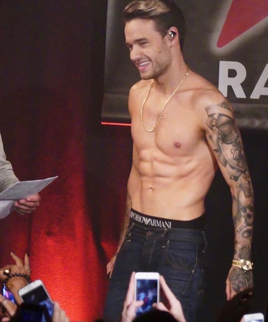 boys-and-popculture: Sexy Liam payne - Shirtless and showing off his Armani Underwear