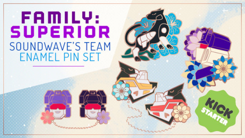 taiyari:  taiyari: taiyari:  ✧It’s finally up!  “Family: Superior” A Team Soundwave Enamel Pin Set!✧ This is my first enamel pin set and I decided to make it for the Sounders Fam *v* They will be rose gold plated hard enamel pins! I’m very