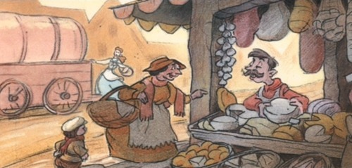 “Little Town” storyboard from Beauty And The Beast