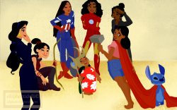 sectumsempraaaaaaa:kingloptr:  tamahi88:  copperbadge:  elliphantidelli:  &ldquo;kneel&rdquo; something i drew for a banner competition :)   POCAHONTAS AS CAP THO  Why not? She’s an original American  THATS WHY WE’RE EXCITED BC THEY GOT IT RIGHT