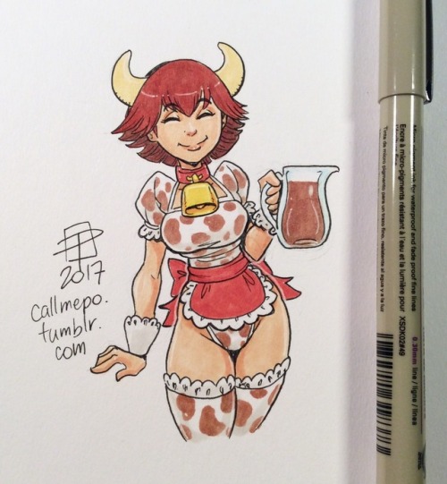 callmepo: Because you asked for it… Koko-chan cowbell! If you like what I draw and want to support what I do, visit my Ko-fi and buy me a cocoa-moo! (or a coffee) [my Ko-fi page]  ;9
