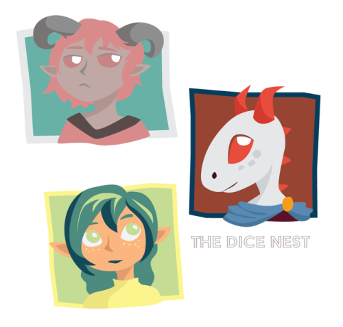 Made some little mini portraits today. They were fun&ndash; maybe I’ll add them to my comm