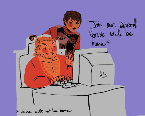 gaycodednarrator: my friend missy @fantasygamecube made a cozy little dragon age server and i love i