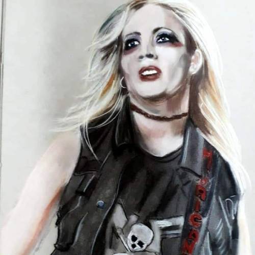 Happy birthday to @hurricanenita  #myart #art #pastel #artforcharity #pastelportrait #rockgodsandoth