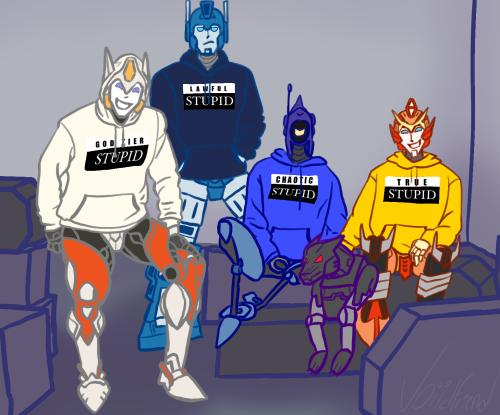 adhd-starscream:Have I read Lost Light? No. Do I think this is accurate? Yes.Hoodies/original pictur