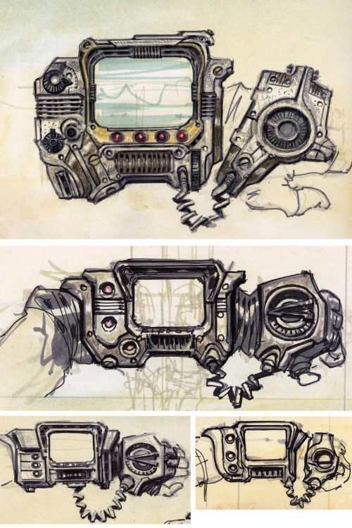 thegamerinallofus:Fallout pip-boy concept art