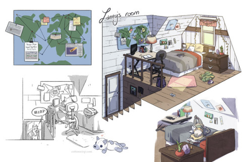 Finished concept for Laney’s house in ‘Airlocked’ a comic I want to do. Next 