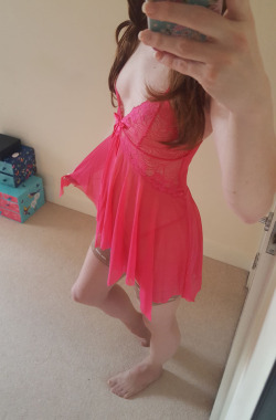 tgirlinthemirror: mymmmmasquerade:   mainlyusedforwalking: This thing is the cutest. It is really incredibly pink! Ready to dance the night away!   As much as I love her in heels, this is just as hot a set. 😍😍😍 