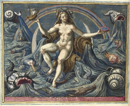 Adriaen Collaert (1560-1618) (after Maerten de Vos), ‘The Four Elements’1. 'Vuur&rsquo; (Fire), 1580