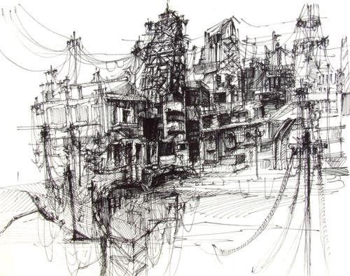 XXX drawingarchitecture:  City of Wires by Ksymena photo