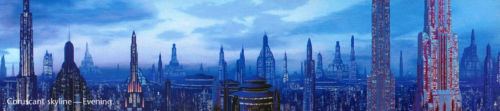 darthluminescent: Coruscant Skyline // Day, Sunset, &amp; Evening