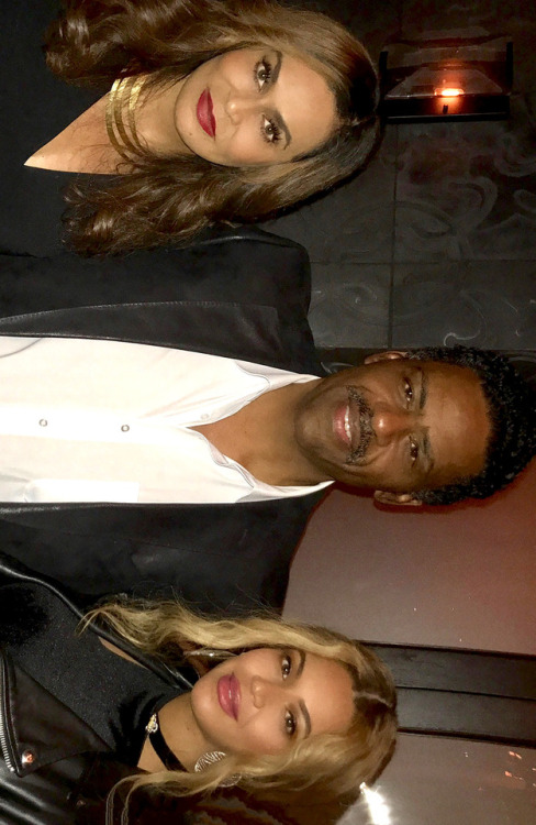 Bey w/her mother &amp; stepfather Richard Lawson