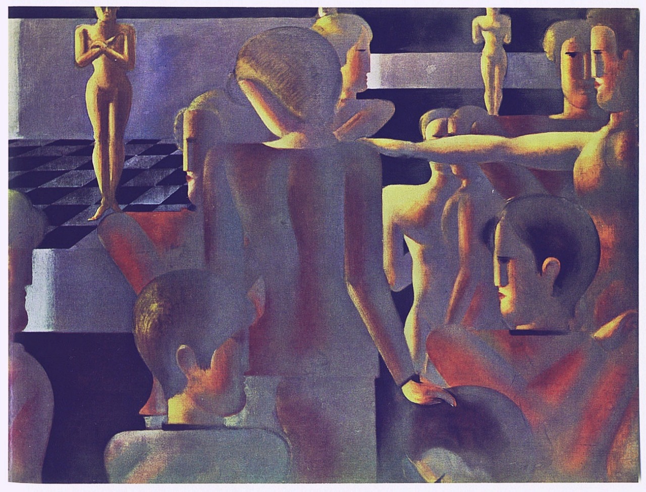 Oskar Schlemmer (Stuttgart 1888 - Baden-Baden 1943), Group of fourteen in an imaginary