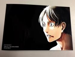 The unwatermarked version of the Eren illustration card that will serve as SnK Vol. 16′s bonus gift! (Source)The preview was here.