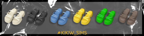 kikiw-sims: [KIKIW] A pair of simple beach shoes Post becomes public on  5/13/2022 *New mesh*6 color