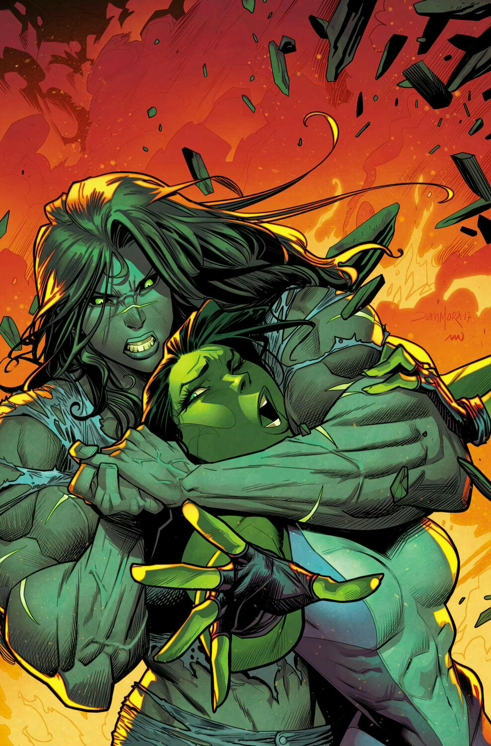 musclegirlart:Alternate cover for Hulk Vol 4 #3, for some reason I find the image