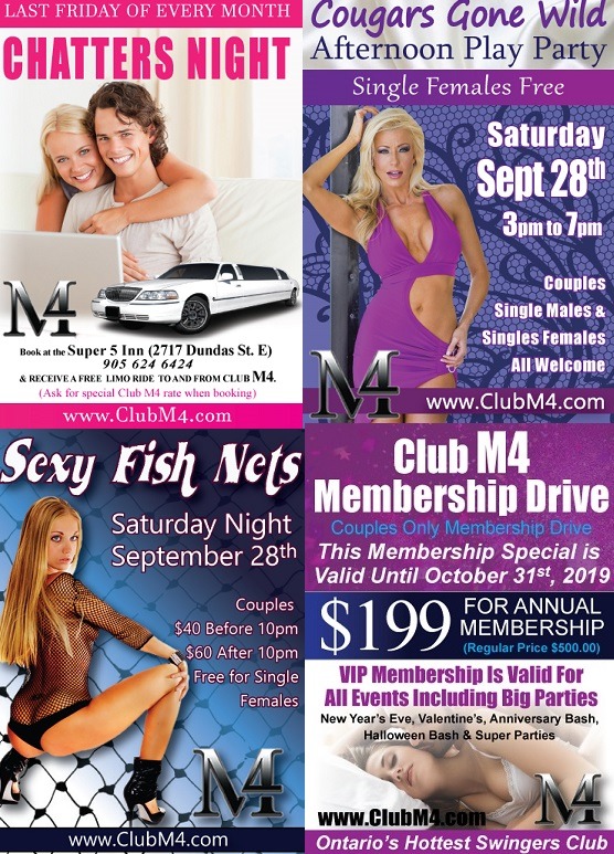 Club M4 Swingers Club — Friday Night Chatters Night pic