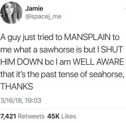 whitepeopletwitter: Seahorse