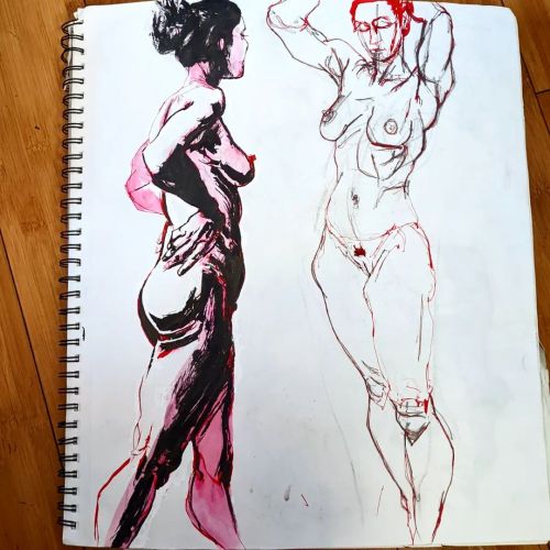 Some life drawings of Bri. Join us with Bri tonight! #lifedrawingsession #lifedrawing #figurativeart