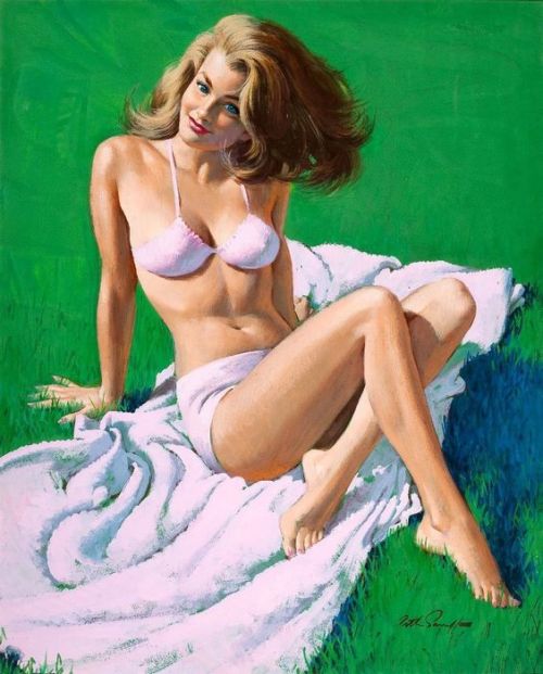 pinupandbeyond: Artist:  Arthur Sarnoff This is so cute ❤️