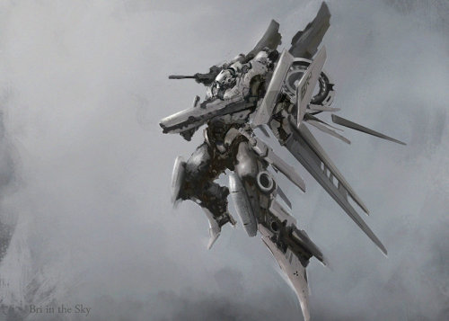 rhubarbes:  ArtStation - BR-1 Mech, Bri in the Sky - More robots here. 