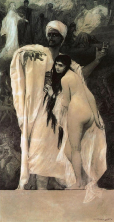 lapitiedangereuse:  Gustav Klimt. Fairy tale 1884 