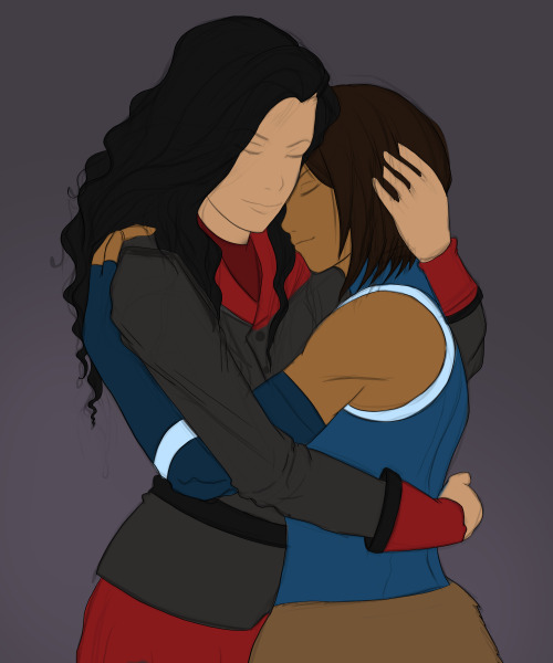 artkitt-creations:  Korrasami Hug process images  This is how I painted it.  DeviantArt  *  Instagra