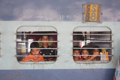 Children Train Mumbai, India