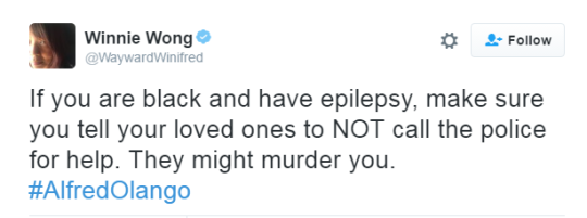 blackmattersus:  Alfred Olango is the 217th black person killed by police in 2016.     Just waiting for the officers to say they “feared for their lives” after another innocent man was killed for having a seizure 