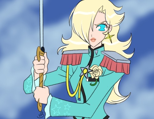 crookedlykawaiibunny:  I’m back on my AU shite again. This time with Princess Peach and Daisy as Anthy and Utena from Revolutionary girl Utena! I made a lot of pics of them. Also Rosalina, Pauline, and captain syrup made an appearance as well (1/3)