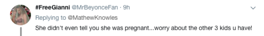 bummass:  sauvamente:  residentgoodgirl:  residentgoodgirl: residentgoodgirl: How rude of beyoncé's father to tell the world about the birth of her twins before beyoncé and jay-z were able to do it themselves. omg lol the beyhive is annoyed  Beyonce’s