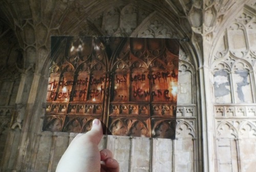 andmiralampersand:r-u-thunderstorms:The Cloisters at Gloucester CathedralTHIS IS THE BEST VERSION OF