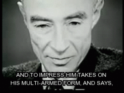 russellmiller:   Dr. J. Robert Oppenheimer (Father of the atomic bomb) - Imgur  Seems rather glum about his position within the world [via]