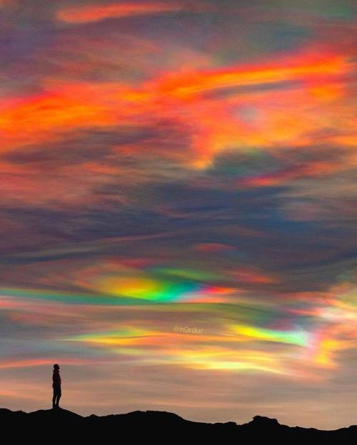 Polar stratospheric clouds over Iceland. Have you ever seen them before? They’re real!   Photos by H