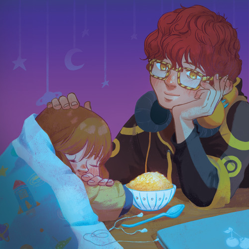 sssilkworms: illustrations from my 707xMC food zine with @endspire ! almost forgot i had these