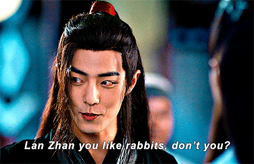 Lan Wangji And Two Of The Things He Loves The Most In The World: Wei Ying And Rabbits
