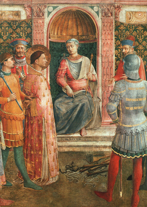 St. Lawrence on Trial, 1450, Fra AngelicoMedium: fresco,wall