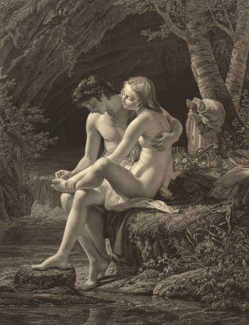 Daphnis et Chloé = Daphnis and ChloeJean Nicolas Laugier (French; 1785–1875) after Louis Hersent (Fr