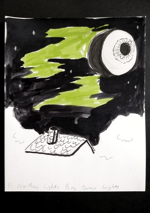 Drawlloween 2024 Day 11: The Northern Lights Bring Cosmic Frights
