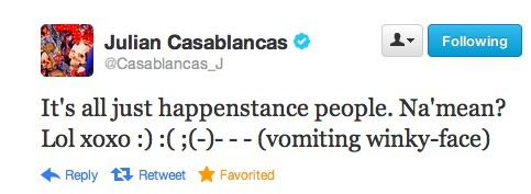 racingsunbeams:  Julian’s most ridiculous/least understandable tweets 