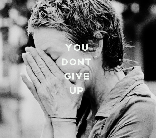 TWD MEME →  Six Quotes {5/6}“You fight it, you don&rsquo;t give up and one day y