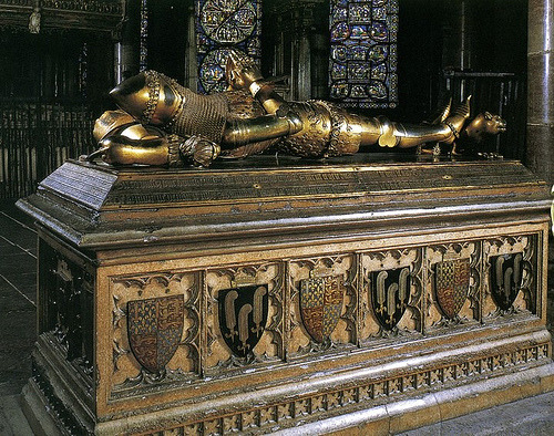 Tomb of Edward Plantagenet, The Black Prince (15 June 1330 – 8 June 1376), Canterbury Cathedral.